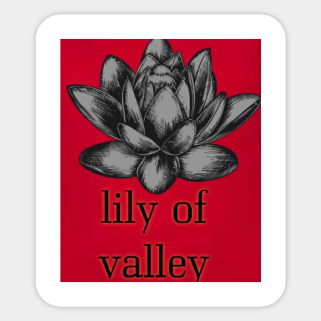 LILY OF VALLEY T SHIRT Sticker by gorgeous wall art